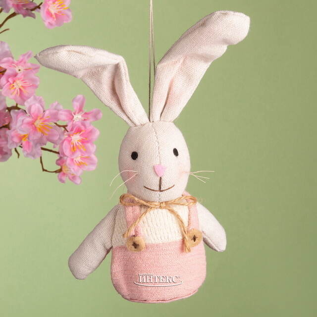 Подвесное украшение Кролик Джулиан в комбинезоне 22 см Koopman (Купман)