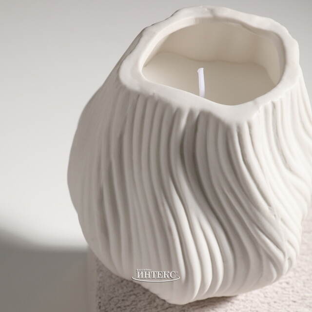 Свеча в стакане Flourish 9 см белая Koopman