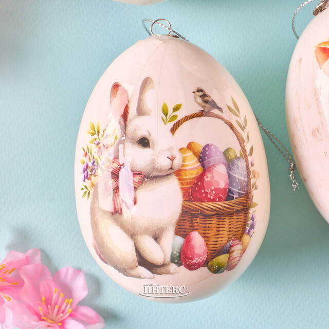 Пасхальные украшения Яйца: Нарядный Кролик 9 см, 4 шт Koopman (Купман)