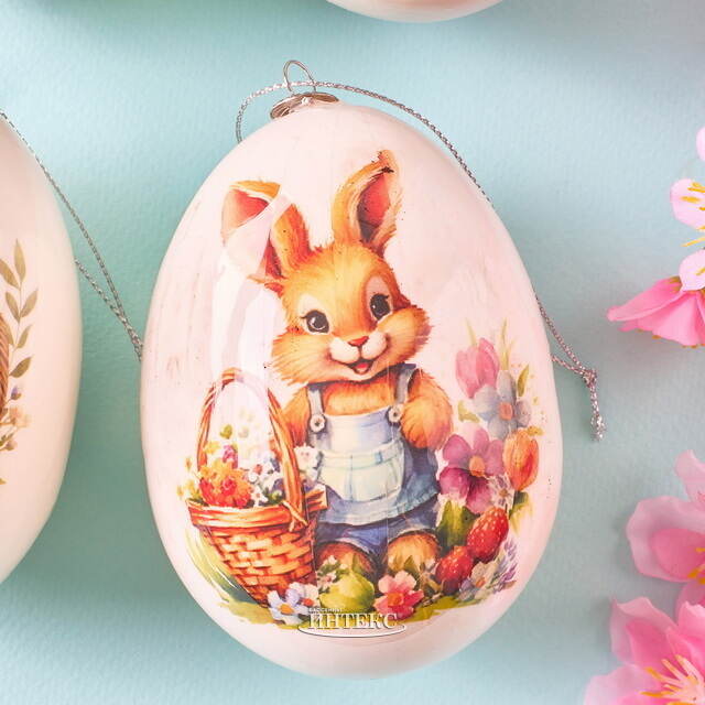 Пасхальные украшения Яйца: Нарядный Кролик 9 см, 4 шт Koopman (Купман)