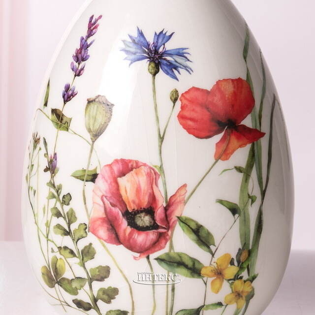 Декоративная фигурка Яйцо - Красные Маки 12*9 см Koopman (Купман)