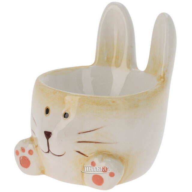 Подставка для пасхального яйца Кролик Питер 7*6 см оранжевая Koopman (Купман)