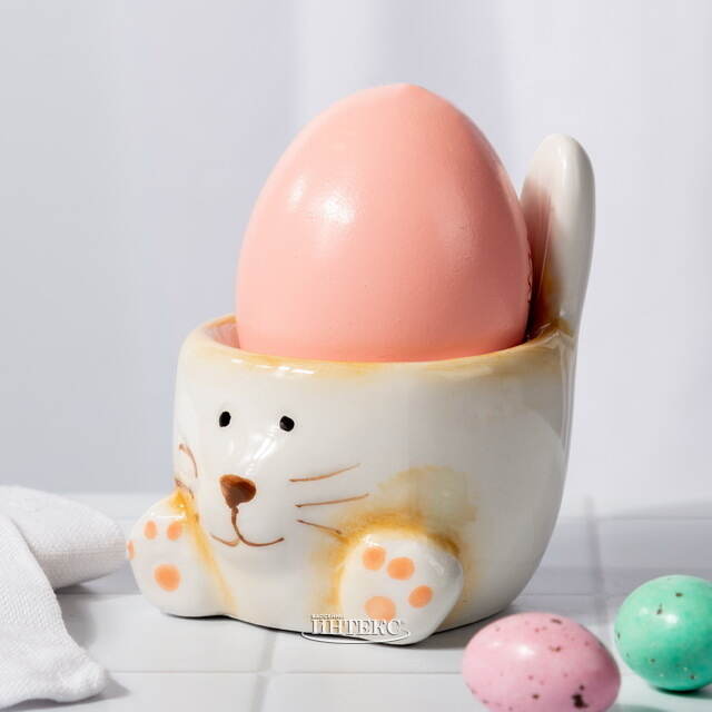 Подставка для пасхального яйца Кролик Питер 7*6 см оранжевая Koopman (Купман)