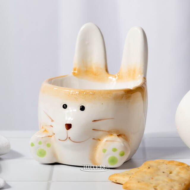 Подставка для пасхального яйца Кролик Питер 7*6 см зеленая Koopman (Купман)