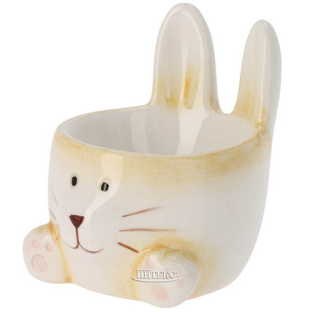 Подставка для пасхального яйца Кролик Питер 7*6 см розовая Koopman (Купман)