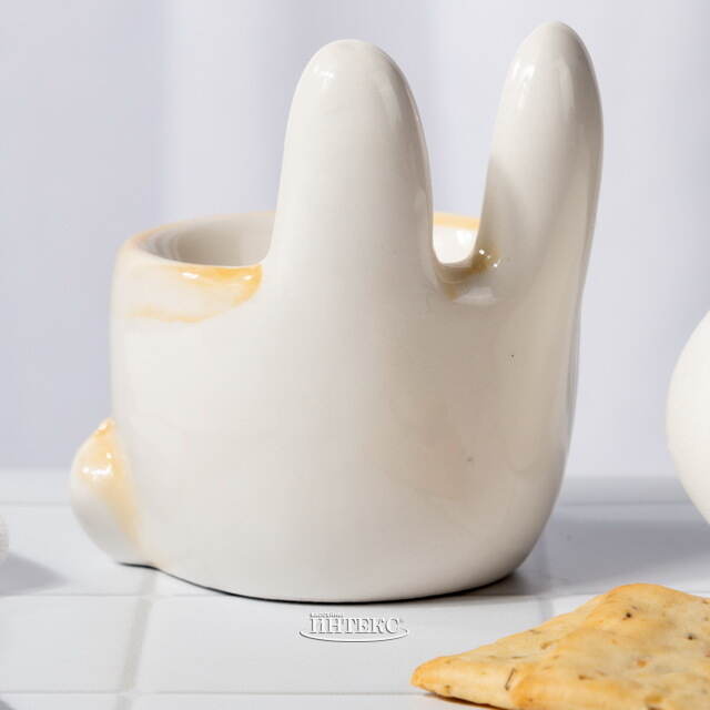 Подставка для пасхального яйца Кролик Питер 7*6 см розовая Koopman (Купман)