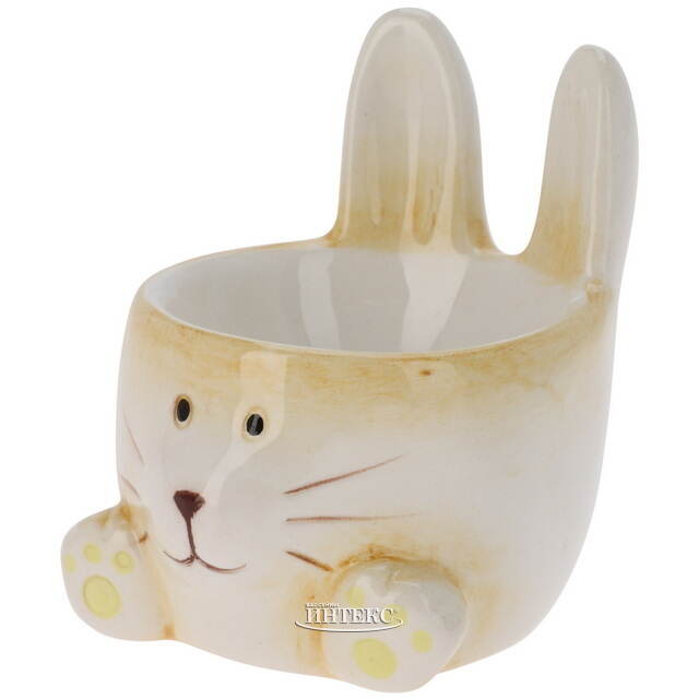 Подставка для пасхального яйца Кролик Питер 7*6 см желтая Koopman (Купман)