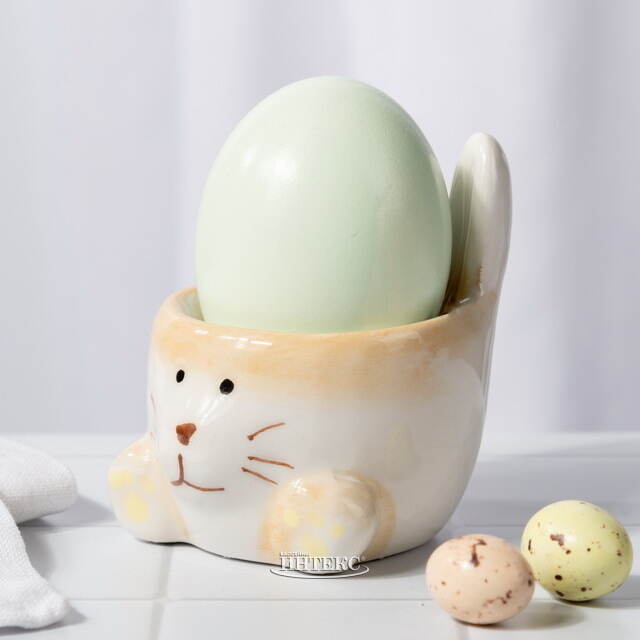 Подставка для пасхального яйца Кролик Питер 7*6 см желтая Koopman (Купман)