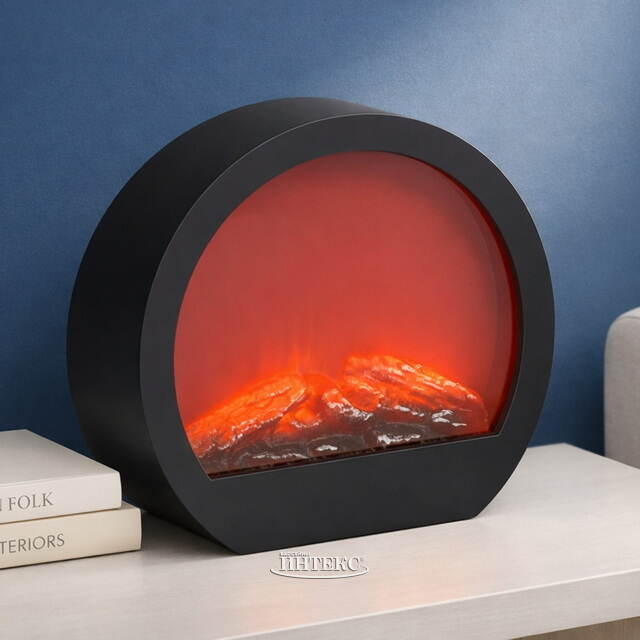 Светодиодный камин Эльблэк 33*34 см, на батарейках Koopman