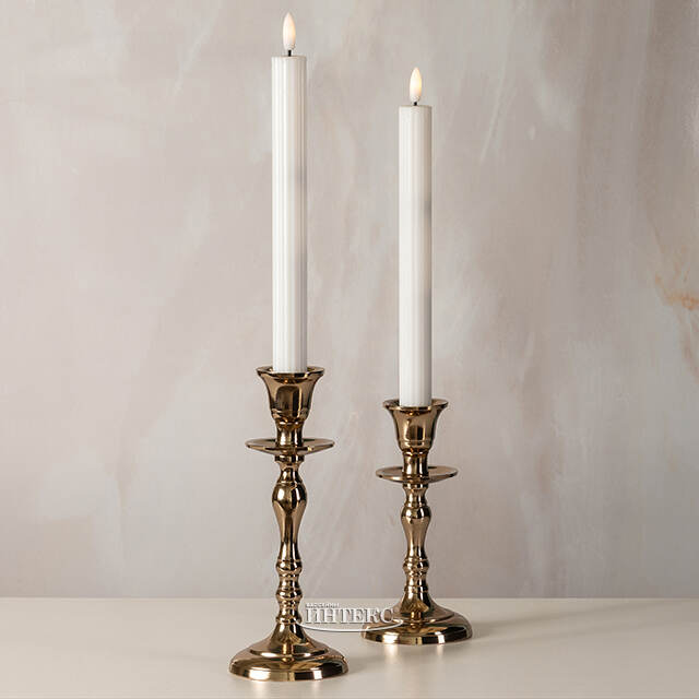 Столовая светодиодная свеча с имитацией пламени Softness 25 см белая, 2 шт с пультом, таймер, на батарейках Koopman (Купман)