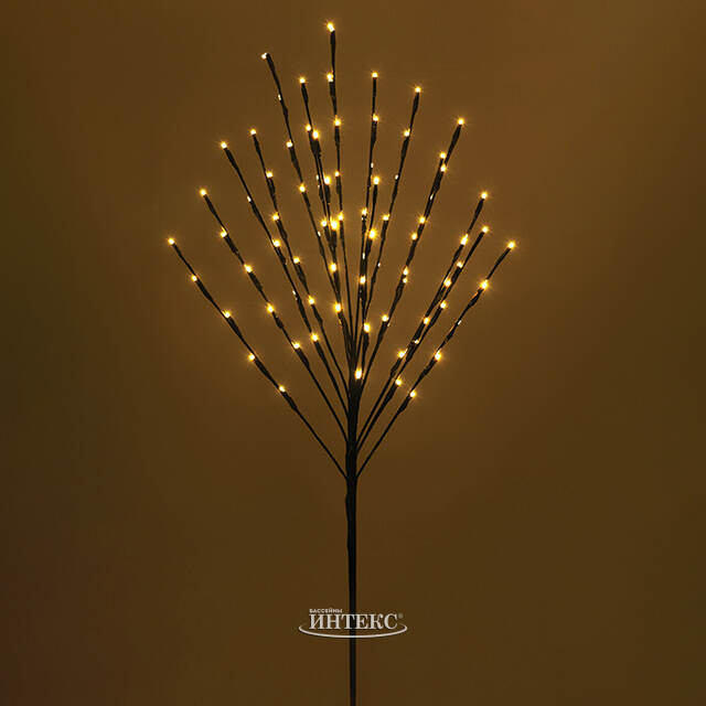 Светодиодное дерево Лейтон 110 см, 80 теплых белых LED ламп, на батарейках, таймер, IP44 Koopman (Купман)