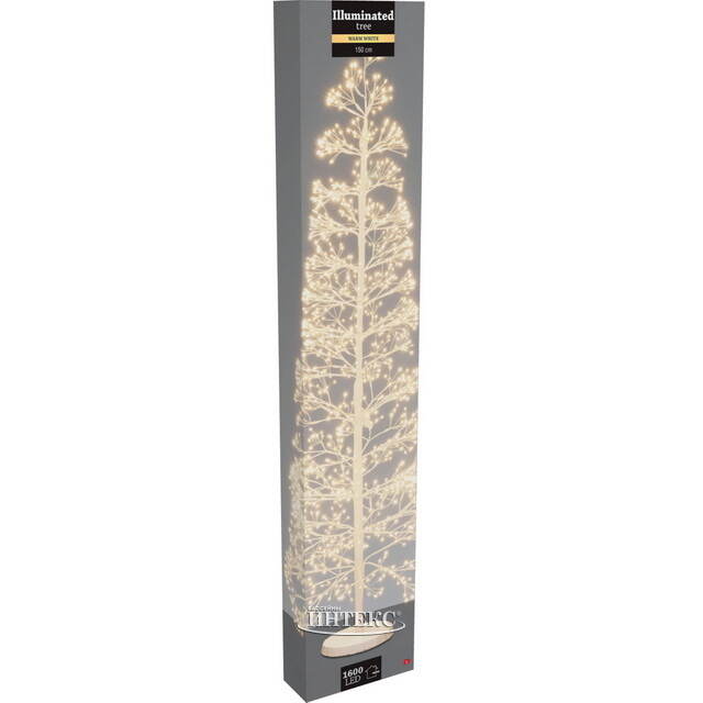 Светодиодная елка Lumivia 150 см белая, 1600 теплых белых LED ламп, IP44 Koopman (Купман)