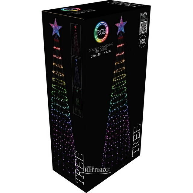Светодиодная елка Радианта 210 см, 370 RGB LED ламп, пульт управления, контроллер, IP44 Koopman (Купман)