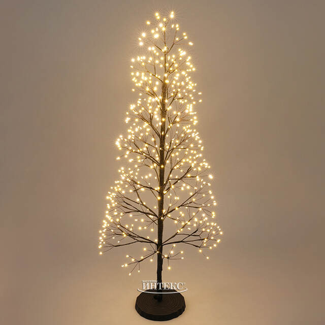 Светодиодная елка Lumivia 100 см черная, 600 теплых белых LED ламп, IP44 Koopman