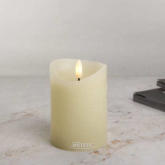 Светодиодная свеча Ромеро 10*7 см, на батарейках Koopman