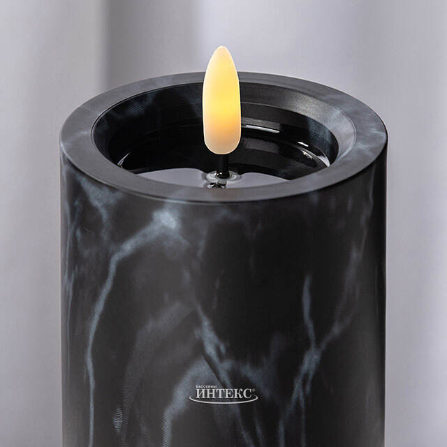 Светодиодная свеча с имитацией пламени Белфорд 12.5 см, на батарейках, таймер Koopman (Купман)