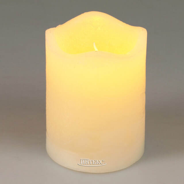 Светодиодная свеча Merano 9 см слоновая кость, мерцающее пламя, на батарейках, таймер Koopman
