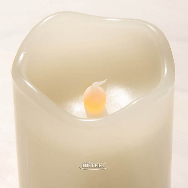 Светодиодная свеча Merano 9 см слоновая кость, мерцающее пламя, на батарейках, таймер Koopman (Купман)