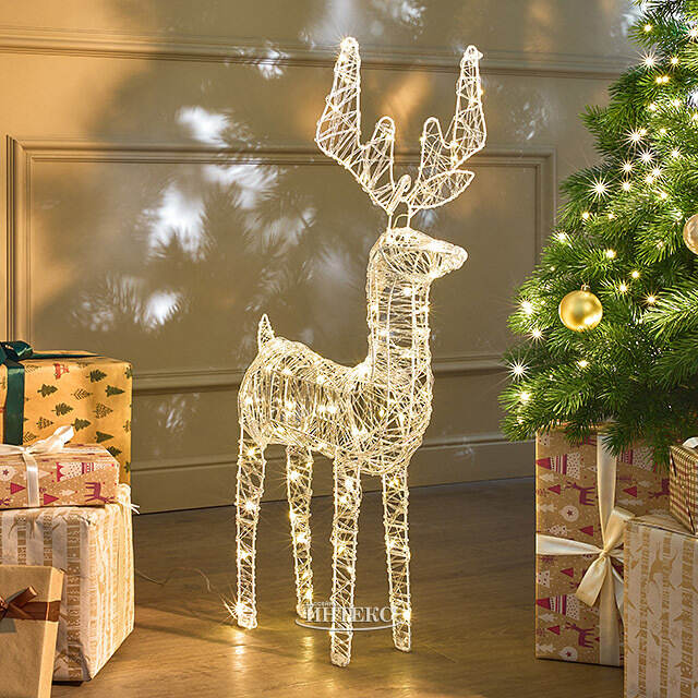 Светящийся Олень Альберт 80 см, 80 теплых белых микро LED ламп, IP44 Koopman