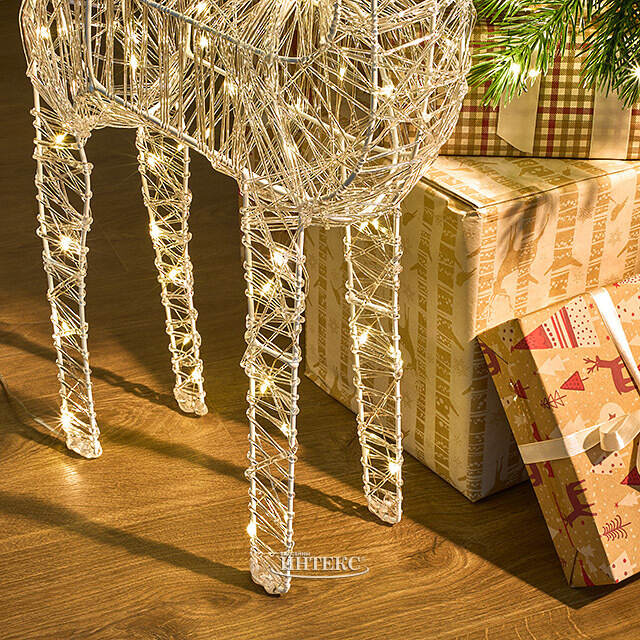 Светящийся Олень Альберт 80 см, 80 теплых белых микро LED ламп, IP44 Koopman