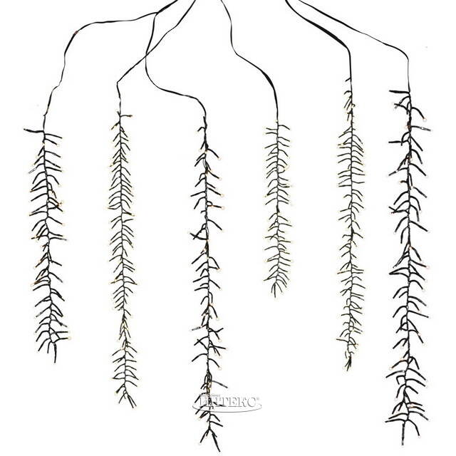 Гирлянда на дерево Cascade 6 шт, 60-100 см, 480 теплых белых LED ламп, черный ПВХ, контроллер, IP44 Koopman