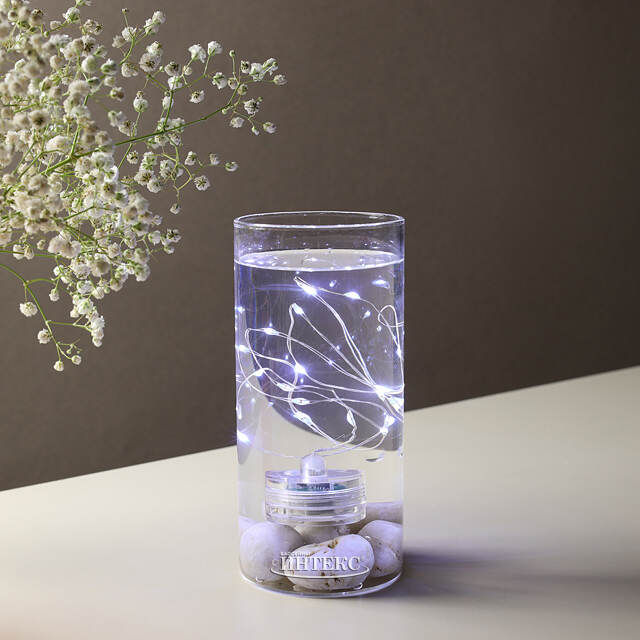 Подводный светильник-гирлянда Роса Оазис 1 м, 20 холодных белых LED Koopman (Купман)