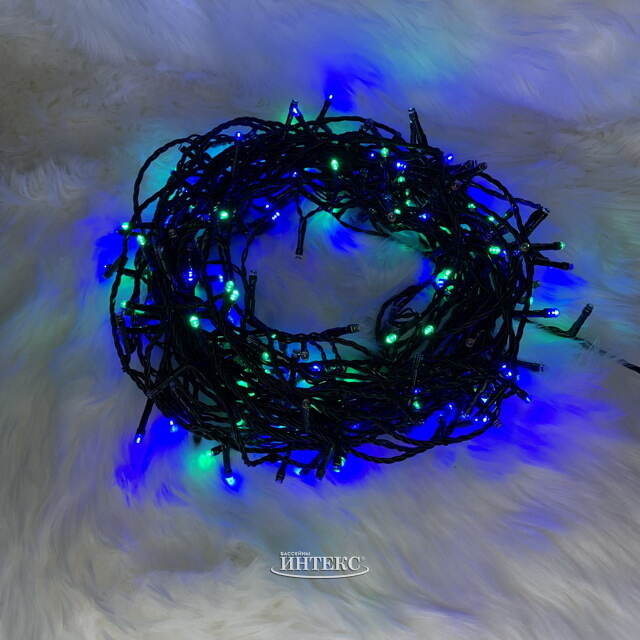 Светодиодная гирлянда Koopman Comfort 24 м, 240 разноцветных LED ламп, зеленый ПВХ, управление с телефона, контроллер, диммер, IP44 Koopman (Купман)