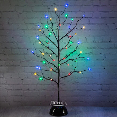 Светящееся дерево Сказочная Липа 60 см, 48 разноцветных мини LED ламп, на батарейках Koopman
