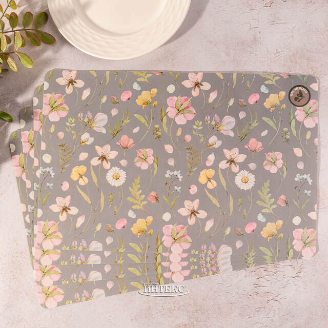 Набор плейсматов Gentle Garden 44*29 см серые, 4 шт Koopman