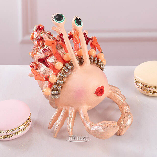 Статуэтка Краб Шарлотта де Монпелье - Коралловые Страсти 15 см розовая Goodwill