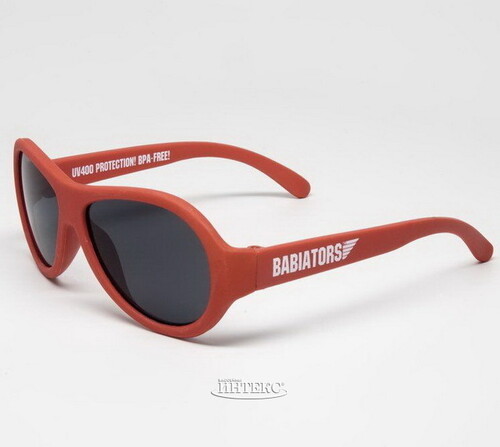Детские солнцезащитные очки Babiators Original Aviator. Рок-звезда, 0-2 лет, красный Babiators