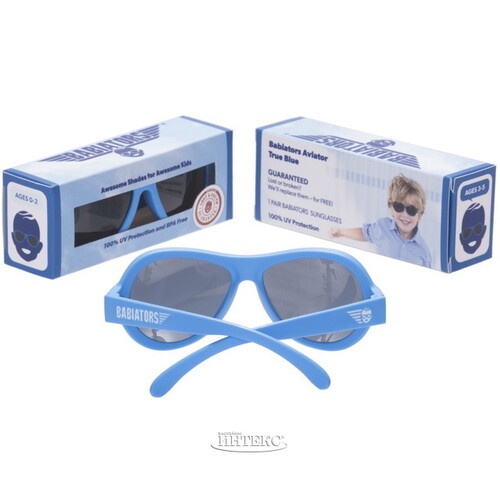 Детские солнцезащитные очки Babiators Original Aviator Настоящий Синий, 0-2 лет Babiators
