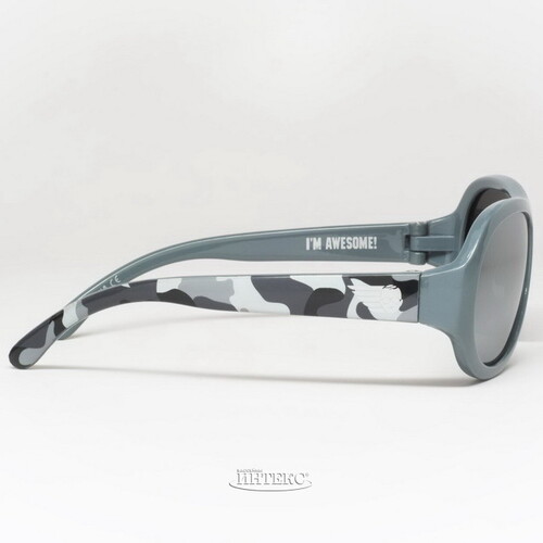 Детские солнцезащитные очки Babiators Polarized. Камуфляж, 0-2 лет, серый, чехол Babiators