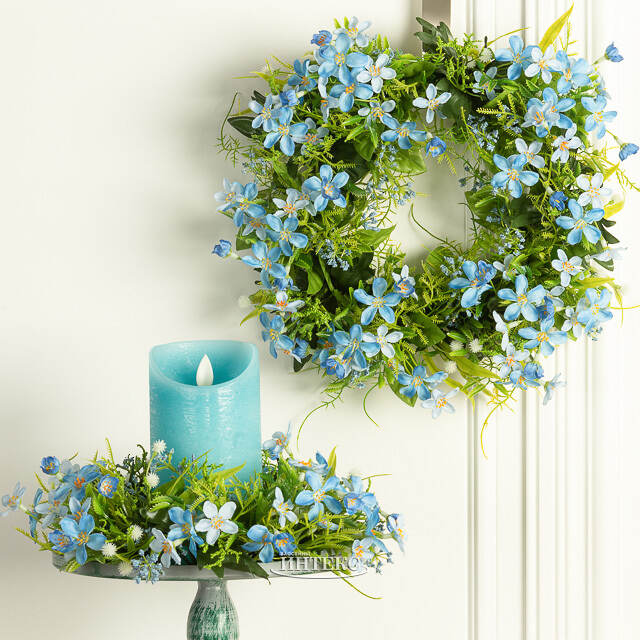 Венок для свечи Голубые Незабудки 22 см Swerox (Сверокс)