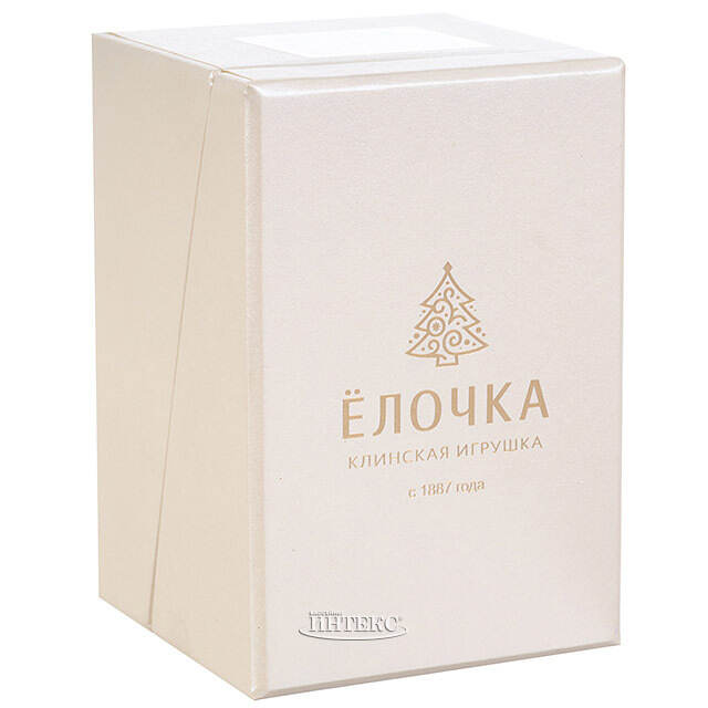 Стеклянная елочная игрушка Яйцо Глазурь 8 см Фабрика Елочка