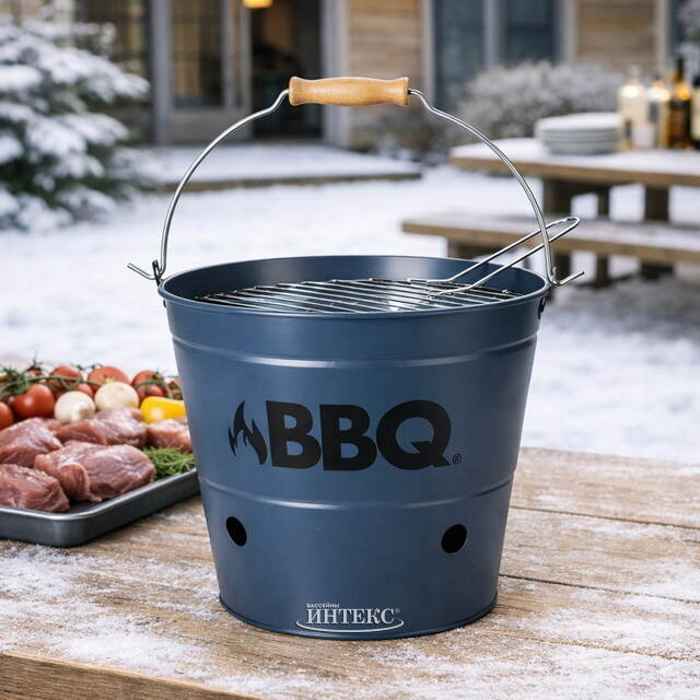 Настольный гриль Grill 26 см синий Koopman