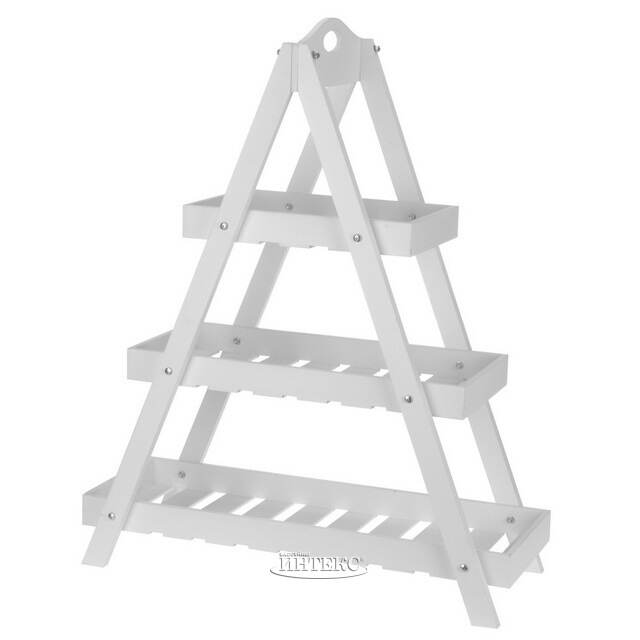 Деревянная этажерка Лора 70*60 см белая Koopman (Купман)