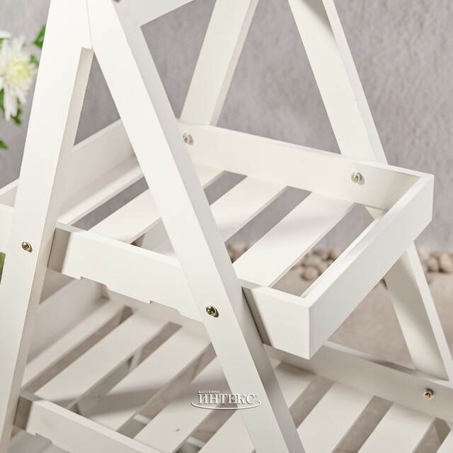Деревянная этажерка Лора 70*60 см белая Koopman (Купман)