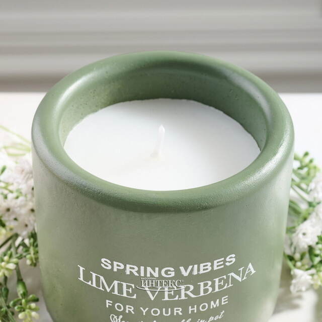 Ароматическая свеча в стакане Relaxation - Лайм и Вербена 8 см Koopman