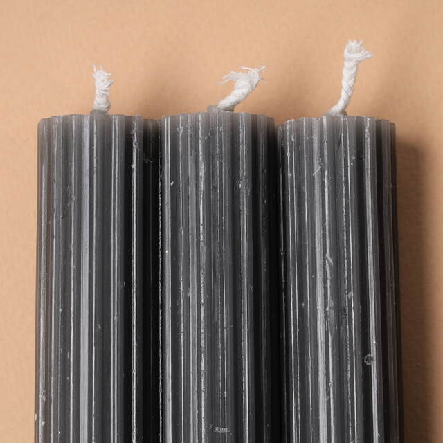 Высокие свечи Жоффруа 25 см, 3 шт, темно-серые Koopman (Купман)