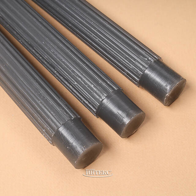 Высокие свечи Жоффруа 25 см, 3 шт, темно-серые Koopman (Купман)