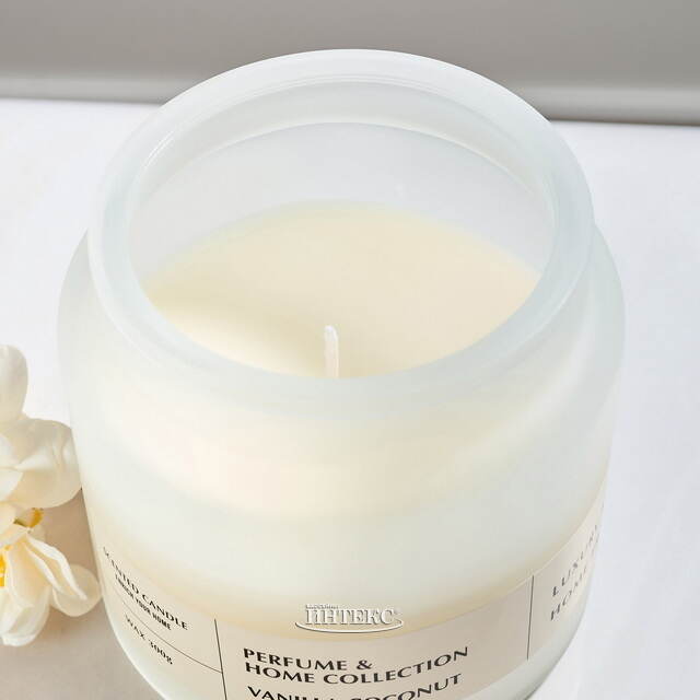 Ароматическая свеча в стакане Shelby: Ваниль и Кокос 10 см Koopman