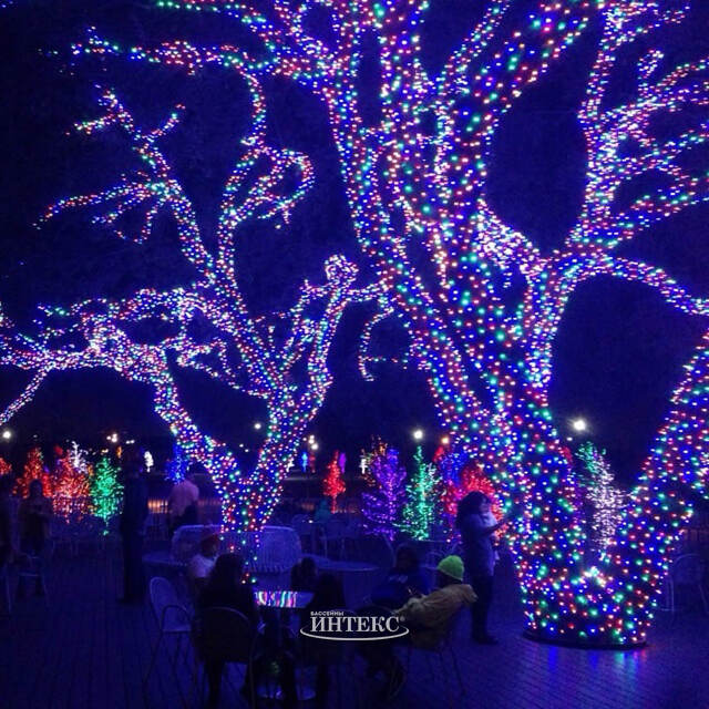 Клип Лайт - Спайдер Quality Light 60 м, 600 разноцветных LED ламп, с мерцанием, прозрачный ПВХ, IP44 BEAUTY LED (Бьюти Лэд)