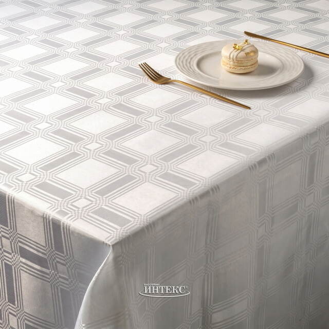 Скатерть Белоснежная Шотландка 220*150 см Koopman (Купман)