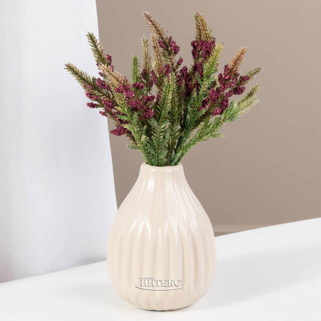 Декоративная веточка Бургундский Вереск 17 см Swerox