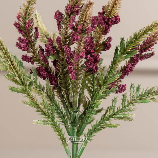 Декоративная веточка Бургундский Вереск 17 см Swerox