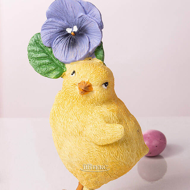 Декоративная фигурка Цыпленок Фрэнки с цветком 11 см Goodwill (Гудвилл)