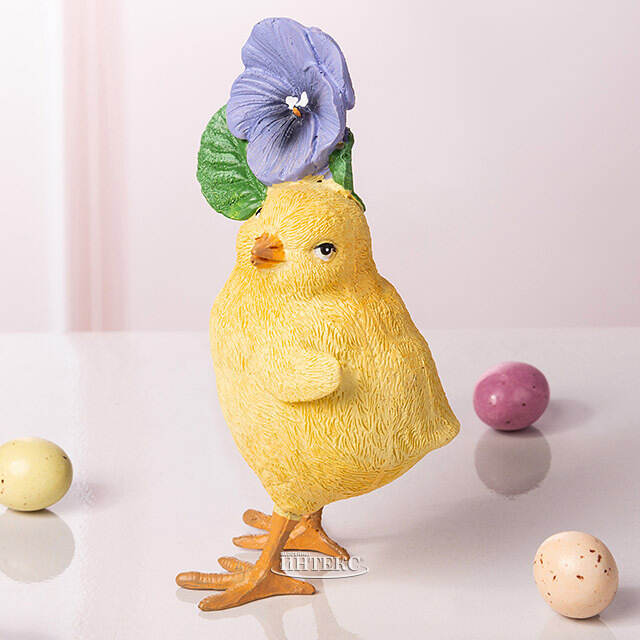 Декоративная фигурка Цыпленок Фрэнки с цветком 11 см Goodwill (Гудвилл)