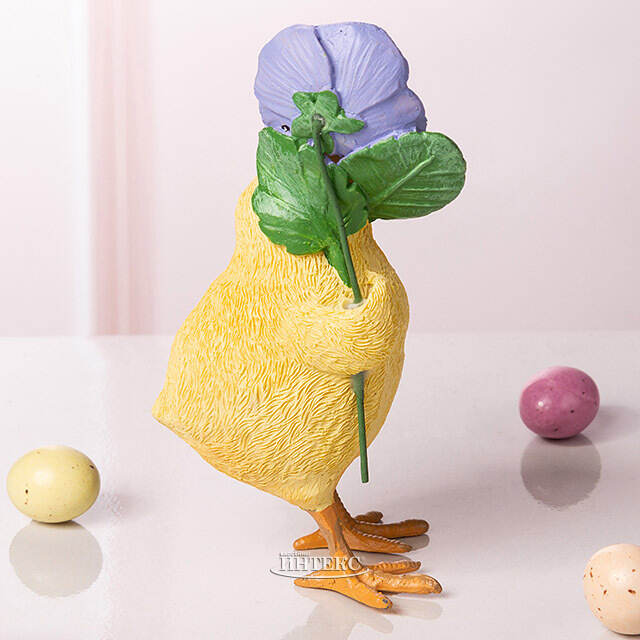 Декоративная фигурка Цыпленок Фрэнки с цветком 11 см Goodwill (Гудвилл)