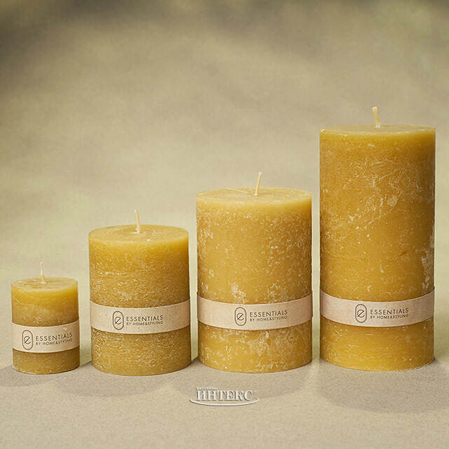 Декоративная свеча Рикардо 5*4 см охровая Koopman